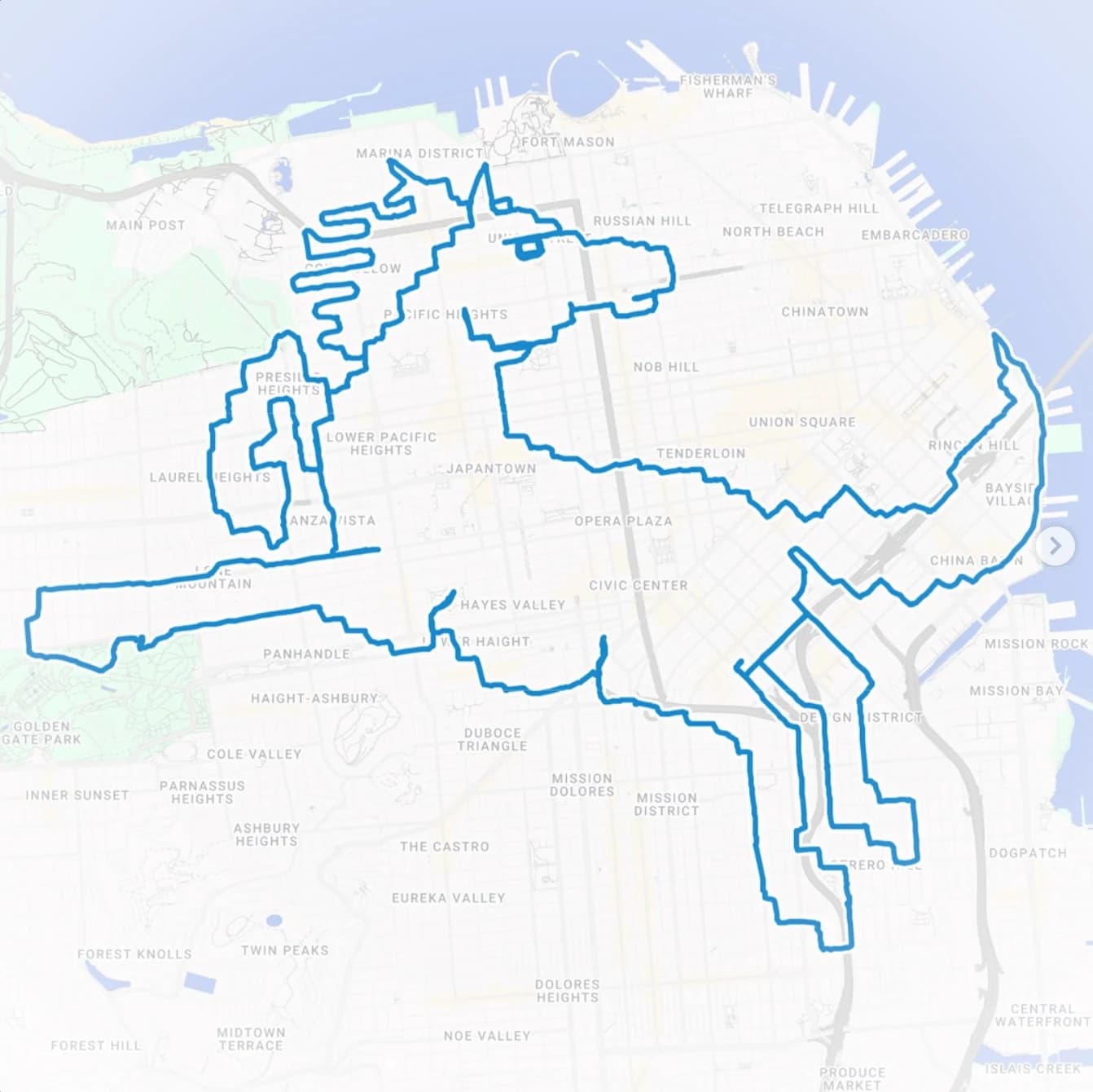 Running route artwork five