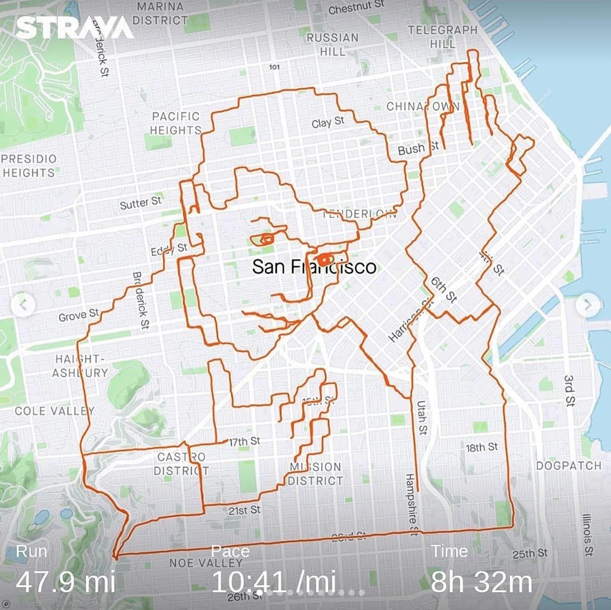 Running route artwork three