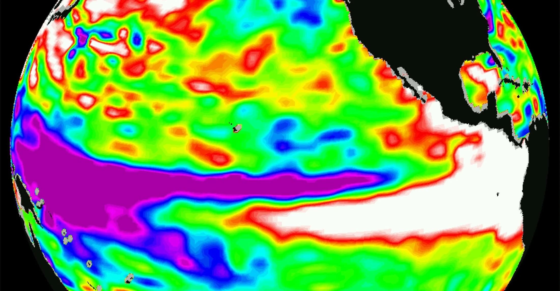 Colorful temperature map of El Niño