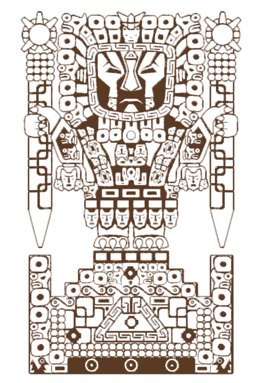 Viracocha line art